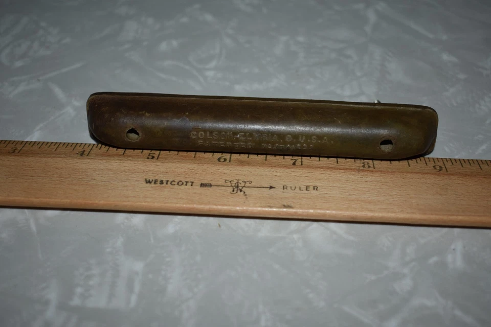 Antigua parada protectora de goma para silla de ruedas médica de madera Colson Company Elyria Ohio Foto 2 de 4