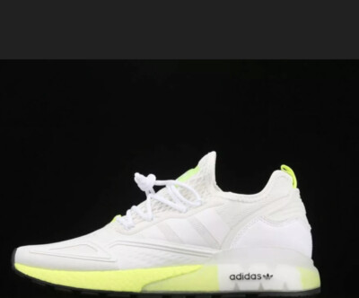 Adidas ZX 2K Boost Mens White Yellow Black Shoe Trainer Sneaker