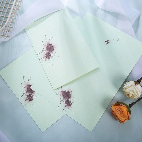 1 Set Writing Paper Flower Pattern for Writing Letters Invitations Announcements - Picture 20 of 35