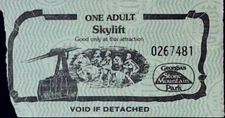 Georgia's Stone Mountain Park Skylift Ticket Stub Aerial Tramway Ride Admit One