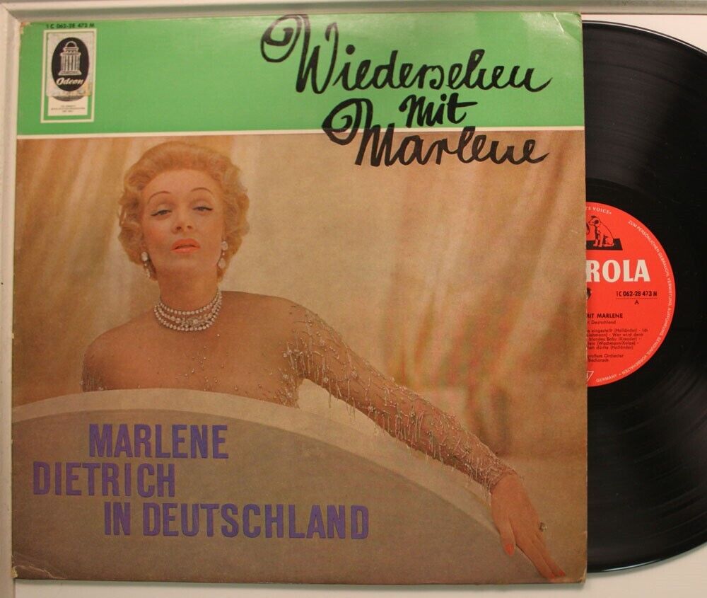 Marlene Dietrich German Import Lp Wiedersehen Mit Marlene On Electrola - Vg+ To