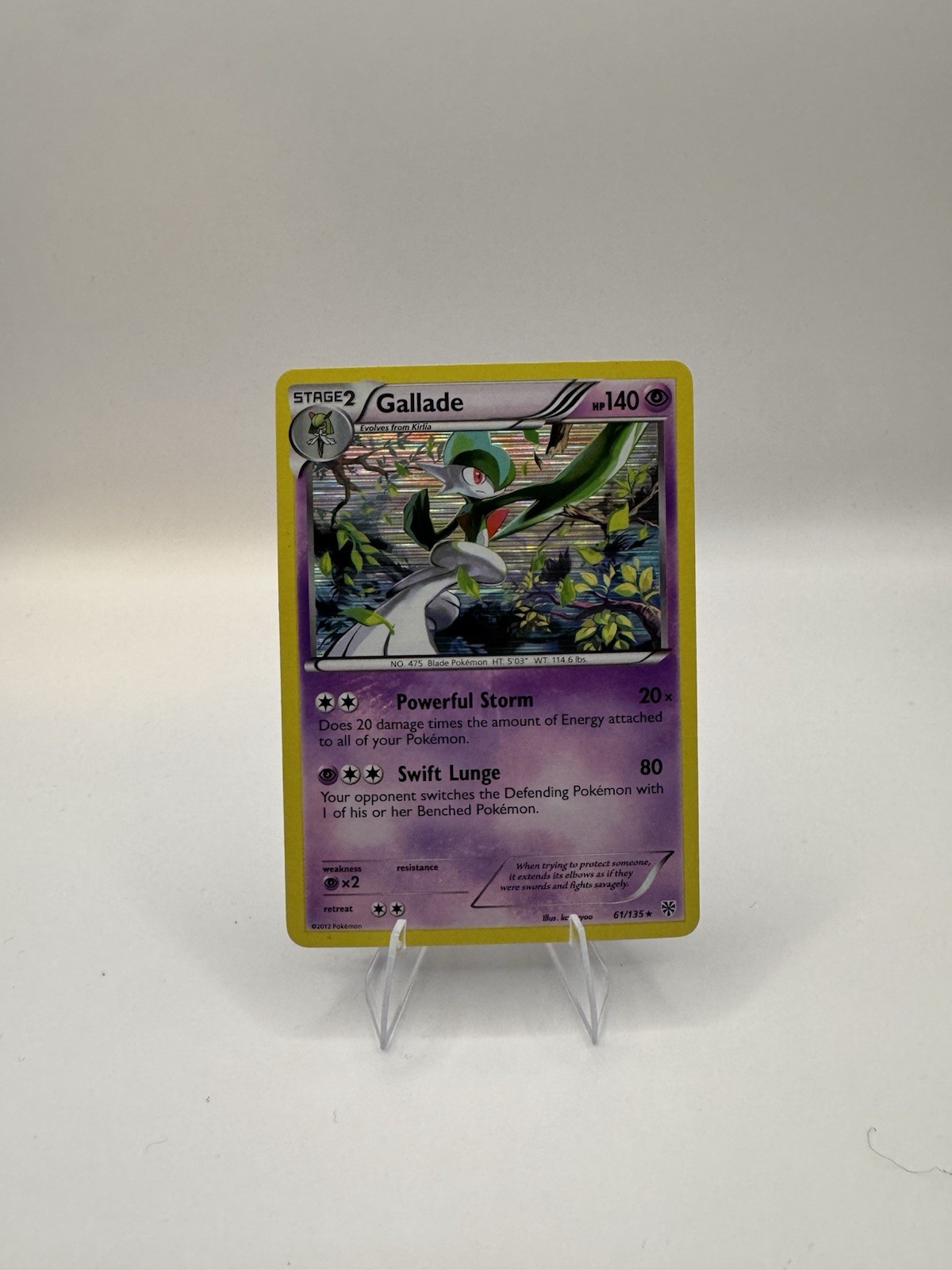 Gallade 61/135 Plasma Storm Holo Pokemon TCG NM