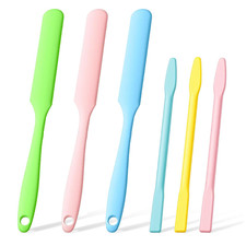 6 Pcs Non-Stick Wax Spatulas Set, Silicone Wax Applicator Hair Removal Sticks...