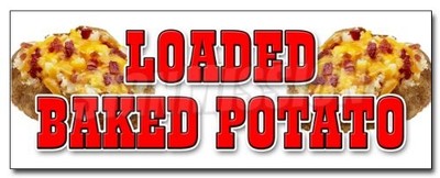 Signmission 24 Loaded Baked Potato Decal Sticker Idaho Fresh Hot Bacon Cheese