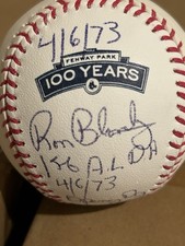 Ron Blomberg Signed Baseball Autographed Yankees Fenway 100 Years First DH