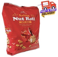 Pearsons Bite-size Salted Nut Roll Candy Bars| Loaded with Crunchy Roasted Pean