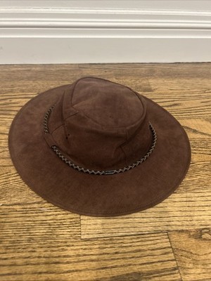 Kakadu Traders Australia Kangaroo Leather Outback Hat Brown Western Cowgirl S 7H43_Darwin_Hat_Vintage_Brown_  main image 3