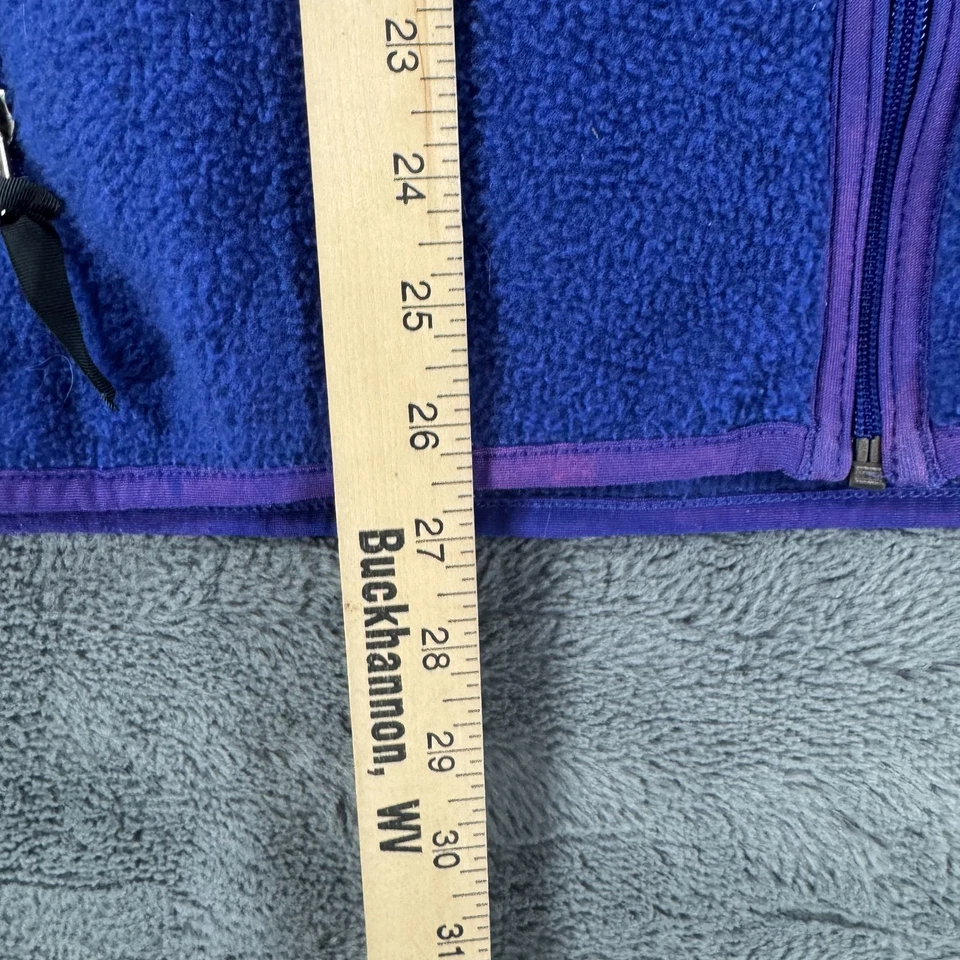 Винтажный мужской жилет Patagonia большой фиолетовый флисовый синхилла на молнии сделано в США - Изображение 3 из 4