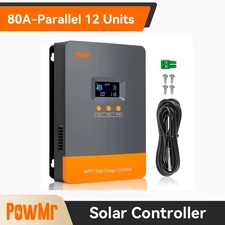 80AMP MPPT Charge Controller 12V 24V 36V 48V Auto MAX 160V 3840W PV Regulator US