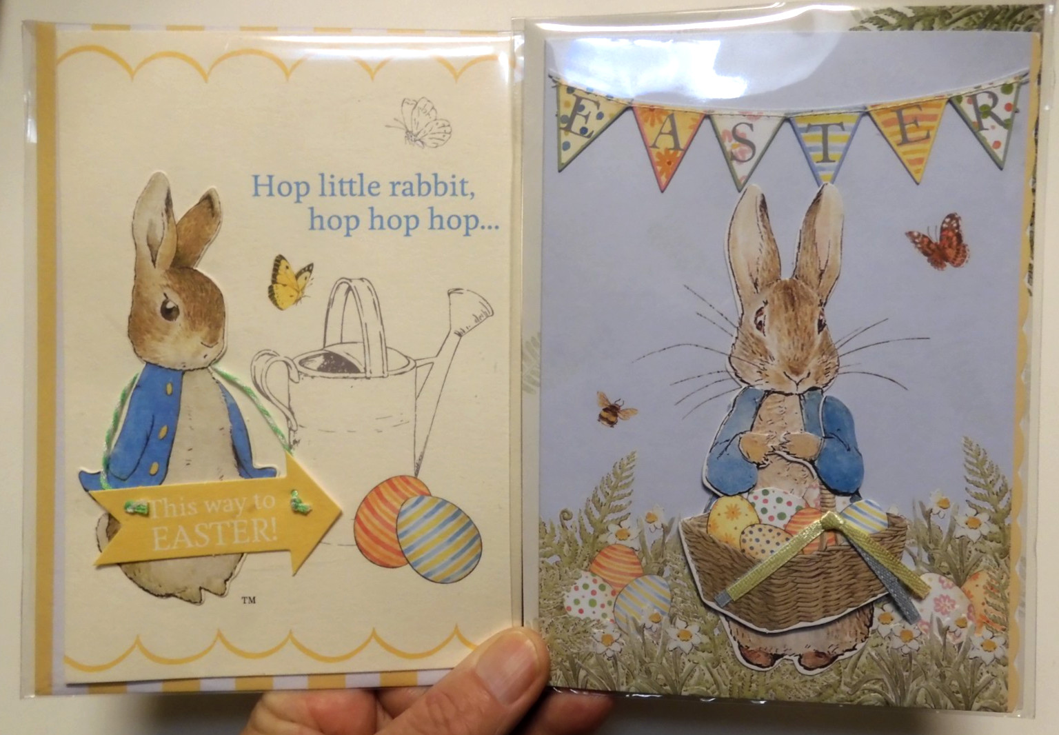 2 Different Cards Meri Meri Peter Rabbit Easter Beatrix Potter Hop Little Rabbit