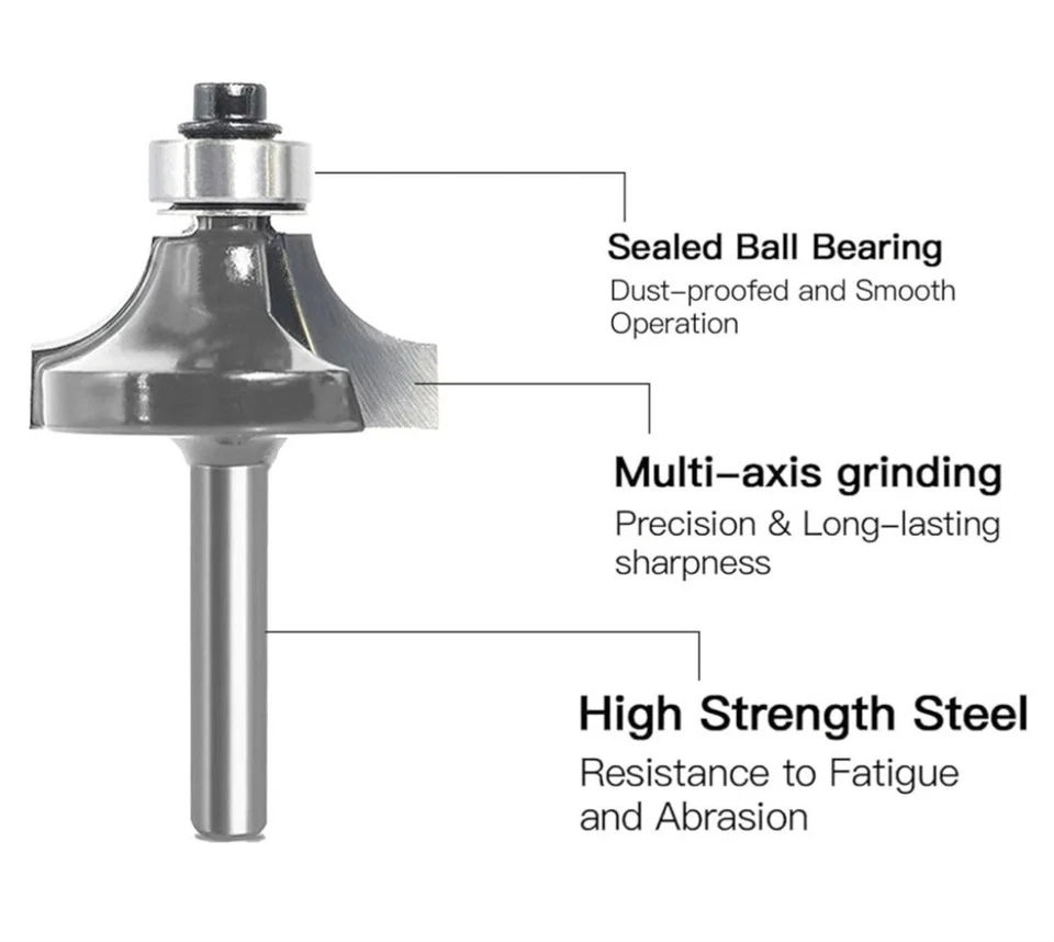 "IMBOT" Woodworking Fillet Knife ( Round Over Router Bit 1/4 Shank ) - Image 4 of 4