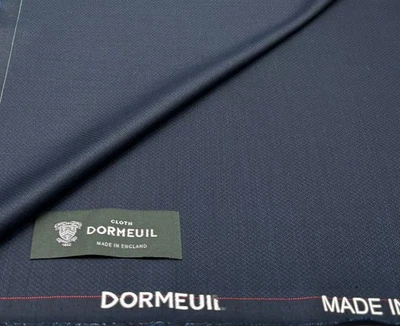 DORMEUIL Teal Geometric Fabric All Wool Suiting Jacketing Fabric 3.50m 1.50m 250g