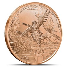 1 oz Zombucks World Libertattered Copper Round (New)