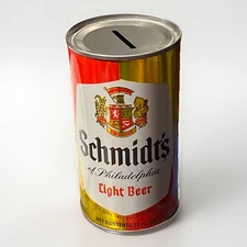 Vintage Schmidt Light Beer Can Coin Bank C. Schmidts & sons Phila PA