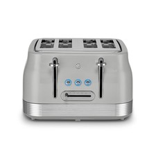 Swan Retro Revive Grey 4 Slice Toaster Retro Design Chrome Accents ST19029GRY