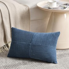 Lumbar Decorative Throw Pillow Covers 12x20 20" x 12" Pack of 1 Dusty Blue
