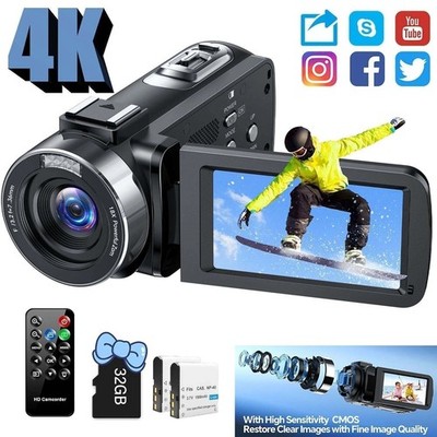  Videokamera 4K 42MP Camcorder 18Xzoom Digital kamera Video recorder &Fülllicht