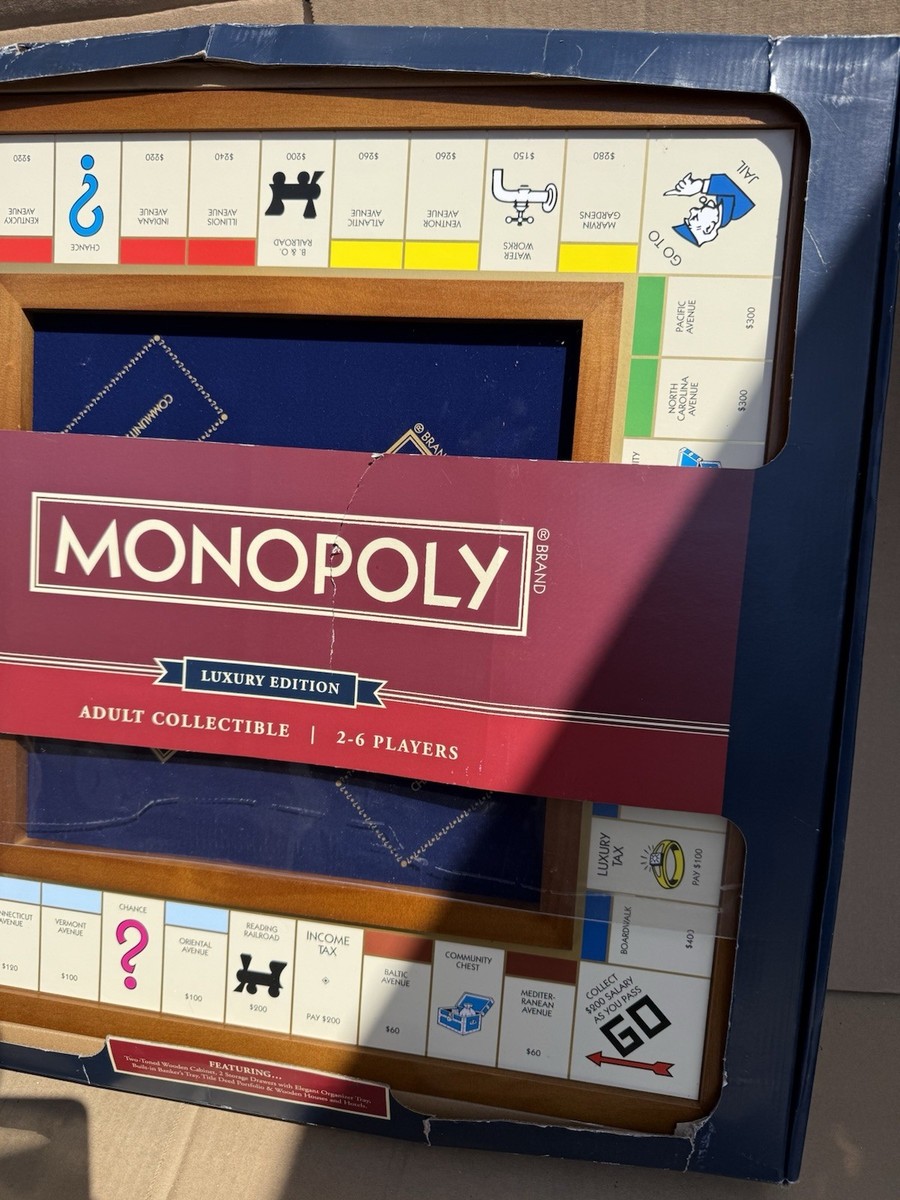 Monopoly Luxury Wooden Edition with Wood Game Board New Premium