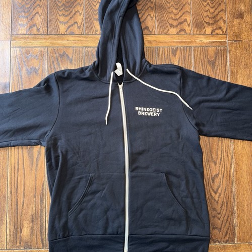 Rhinegeist Brewery Cincinnati Full Zip Hoodie Men’s Size XL Black New - Picture 3 of 8