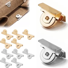 12Pair Snap Buttons Seamless Magnetic Buckle Clasp for Clothing, Silver & Gold M