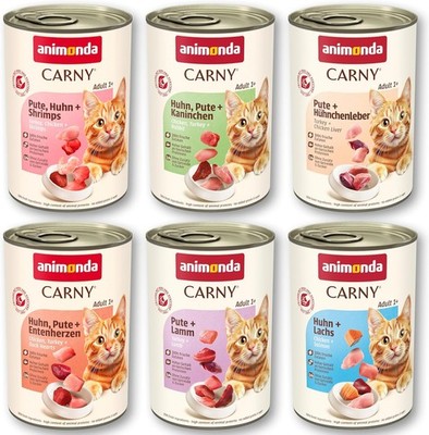 animonda Carny Adult Geflügel Variation (6 x 400 g), Katzennassfutter für ausgew