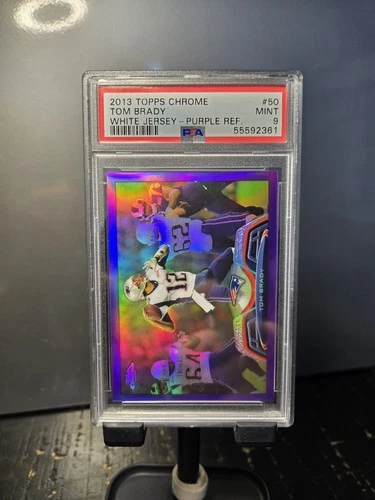 2013 Topps Chrome Tom Brady Purple Refractor /499 - PSA 9