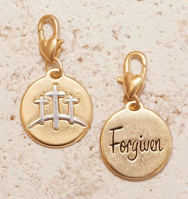 Amanda Blu Gold 2-Tone Charm - Three Crosses