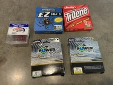 PowerPro Braid Fishing Line And Others Lot Of 5 NEW Except Hooks Opened