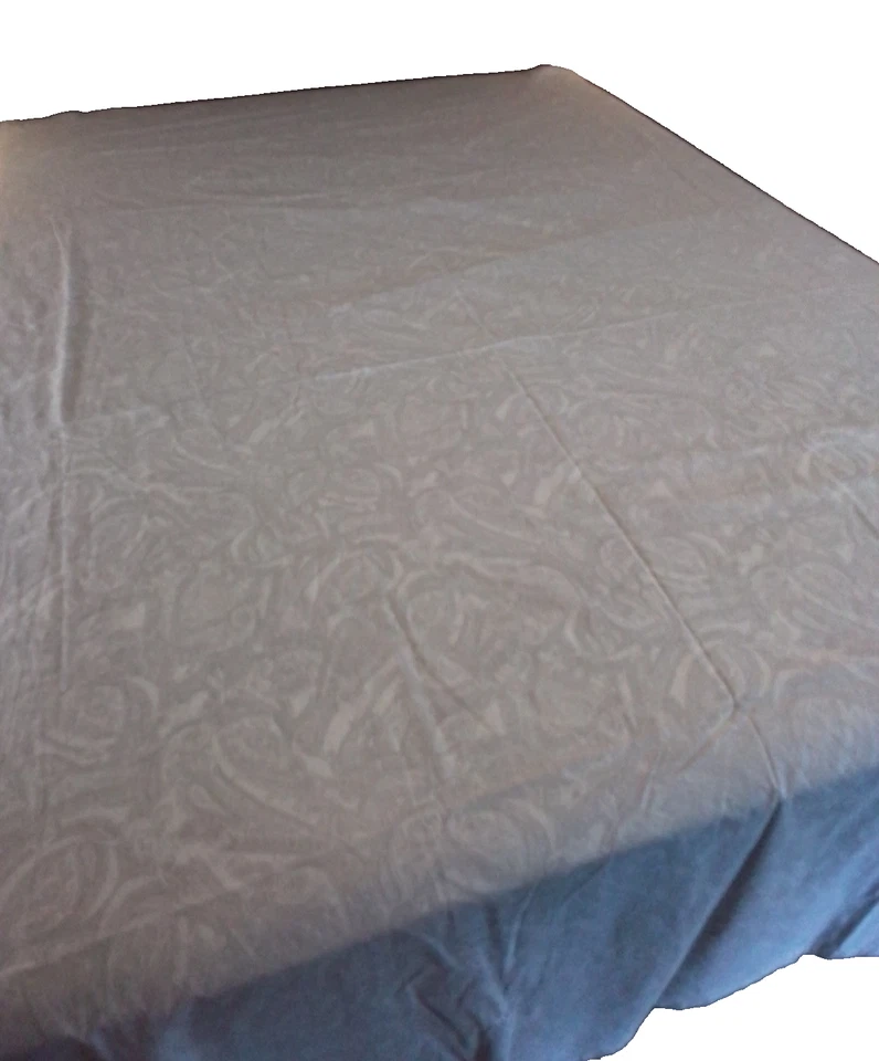 Ralph Lauren Queen Sábana Plana Blanco Paisley 100% Algodón Ropa de Cama Clásica Elegante Foto 2 de 4