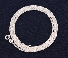 1.5mm Spiga Grano Collana a Catenina Massiccio Vero 925 Argento Tutte le Taglie