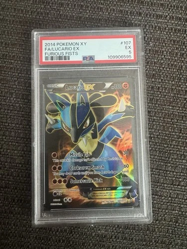 Pokemon XY Furious Fists Lucario EX Full Art 107/111 PSA 5