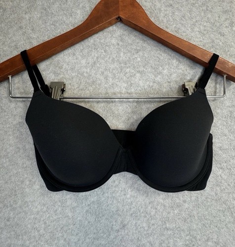Skims Black Stretch Underwire Bra Size 34D Lightly Lined Everyday T-Shirt