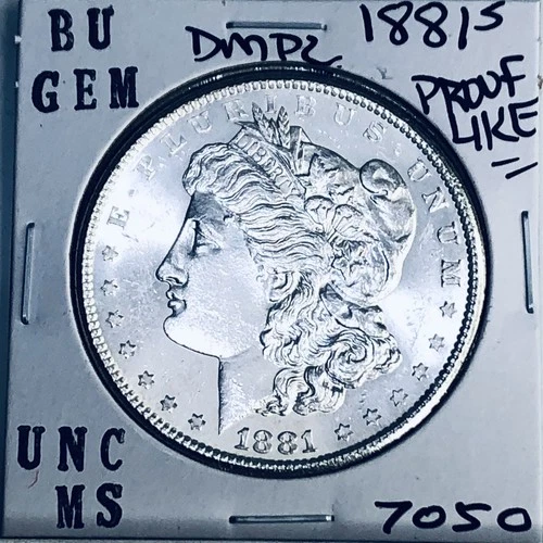 1881 S BU GEM MORGAN SILVER DOLLAR UNC MS+++ U.S. MINT RARE COIN 7050
