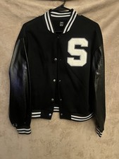 Shein Black and White Letterman Jackets Women's Size Medium
