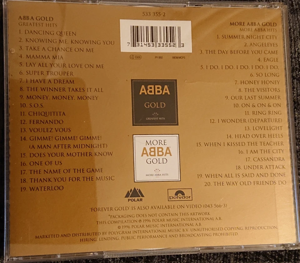 Abba - Forever Gold. 1996 2 CD Album Collection - Abba Gold & More Abba Gold - Image 2 of 4