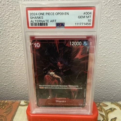 One Piece TCG Shanks OP09-004 SR Alt Art PSA 10 GEM MINT
