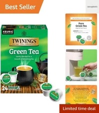 Green Tea K-Cup Pods - 24 Count Pack, Hot or Iced Brew for Ultimate Refreshment