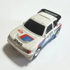 TOMY TURBO AURORA AFX #2 RALLY PEUGEOT 205 GTI SHELL HO SLOT CAR RUNS GREAT