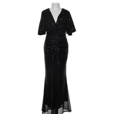 Giffniseti, Abendkleid, Größe: M, Schwarz, Elasthan/Polyester, Gepunktet #EdI