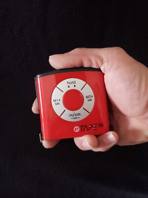 eTape16 Digital Electronic Tape Measure Red Accurate 16FT New Battery