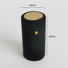 100Pcs PVC Heat Shrink Capsules with Tear Tab Wine Shrink Cap, 30x60mm Black