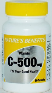 Nature S Benefits Vitamin C 500 Mg 30 Tablets Ebay
