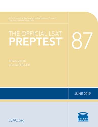 The Official LSAT Preptest 87: (june 2019 Lsat) by Law School Council: Used - Picture 1 of 1