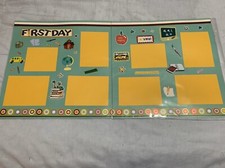 First Day-12 x 12 premade scrapbook pages