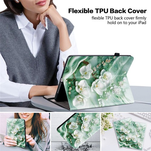 For Lenovo Tab M11 M10 M9 M8 M7 P11 Case Pattern Leather Flip Folio Stand Cover - Picture 35 of 73