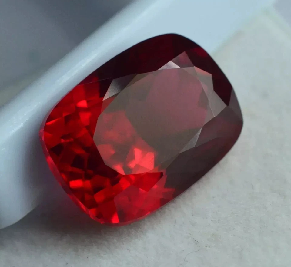 Flawless Natural Burmese Red Ruby Cushion Shape Loose 100 Ct Certified Gemstone - Image 2 of 4