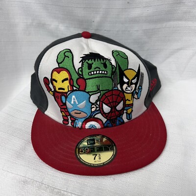 New Era 59Fifty Tokidoki Marvel Baseball Cap Size 7 3/8  USED