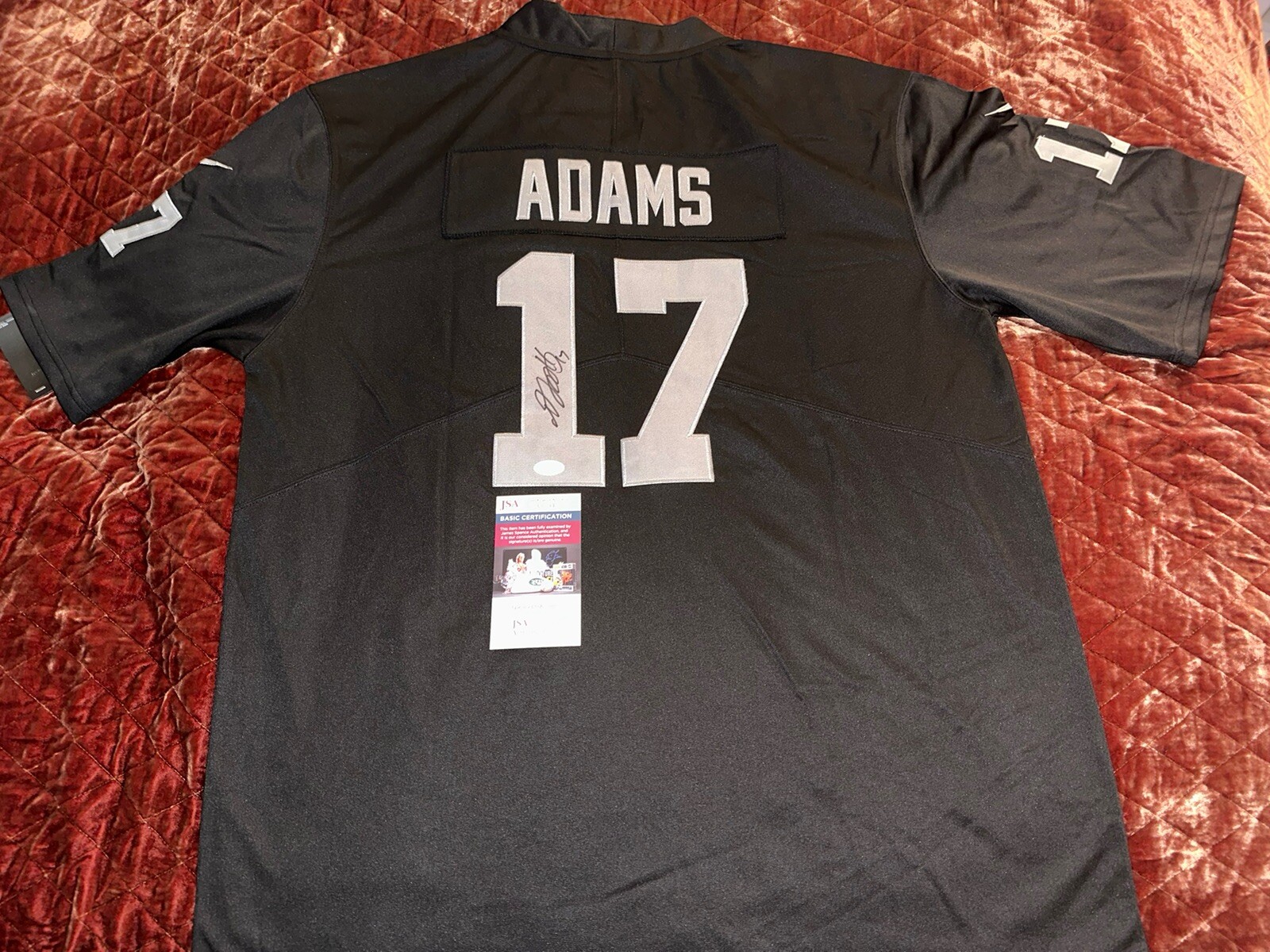 DAVANTE ADAMS Autographed Signed LAS VEGAS RAIDERS JSA CERTIFIED XL JERSEY 