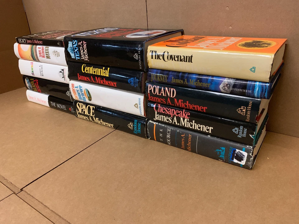 Lot of 10 JAMES A. MICHENER Books Vintage HARDBACK HARDCOVER HCDJ RANDOM MIX Set - Image 2 of 3