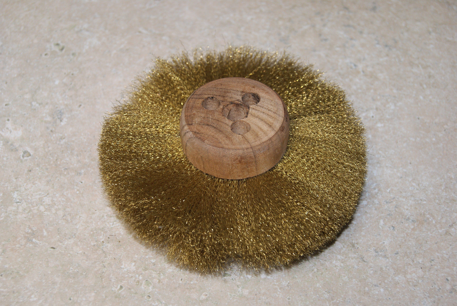 BRASS BRUSH FOR BUFFING WHEEL WOOD CENTER 6 INCHES NEW CLOCK TOOLS eBay